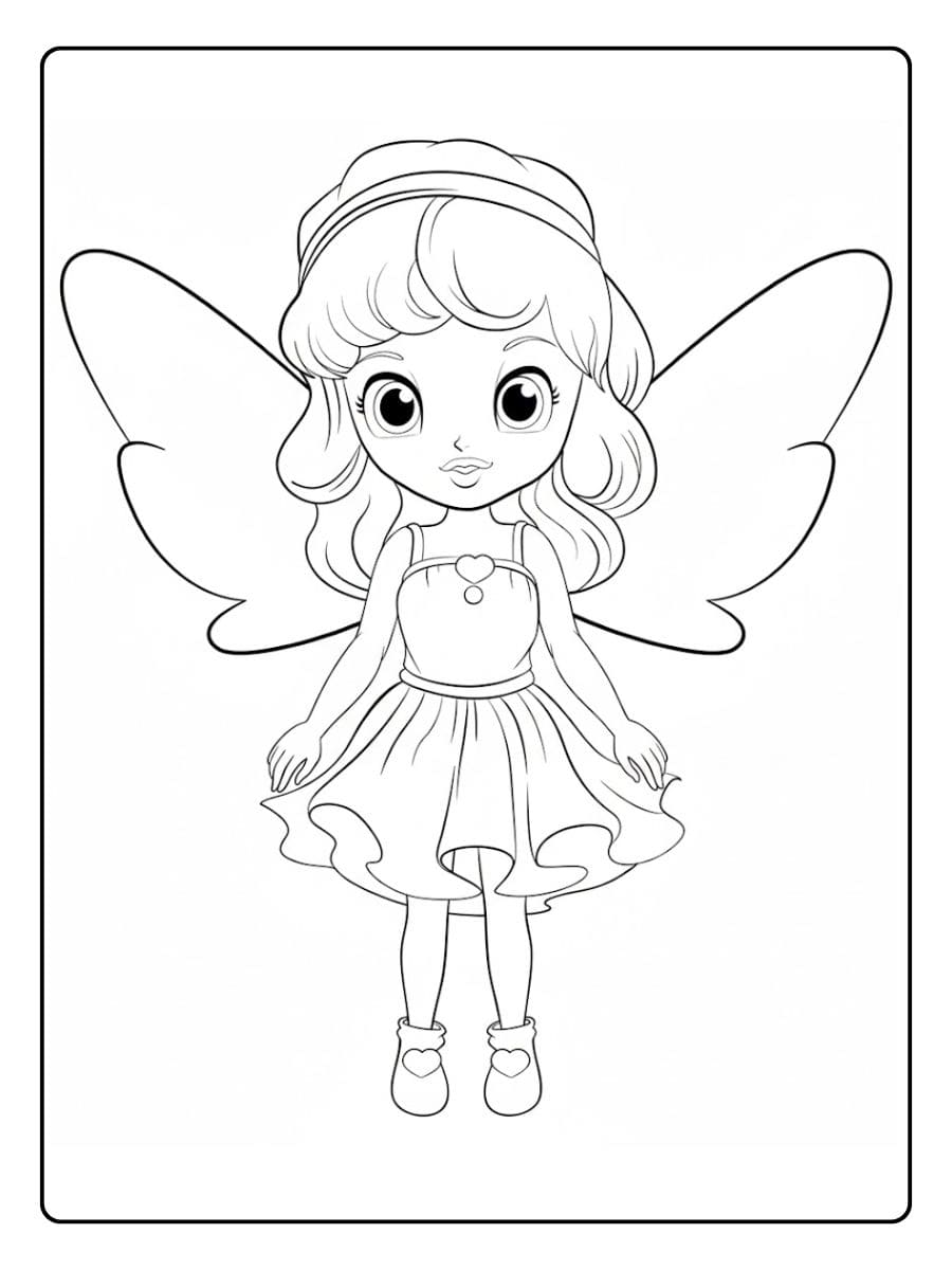 Barbie Fairy Barbie Coloring Pages with Wings