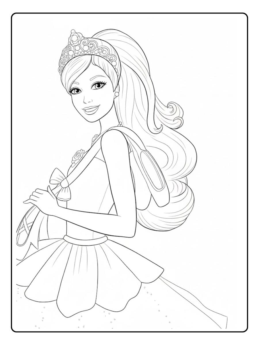 Barbie Princess Barbie Coloring Pages