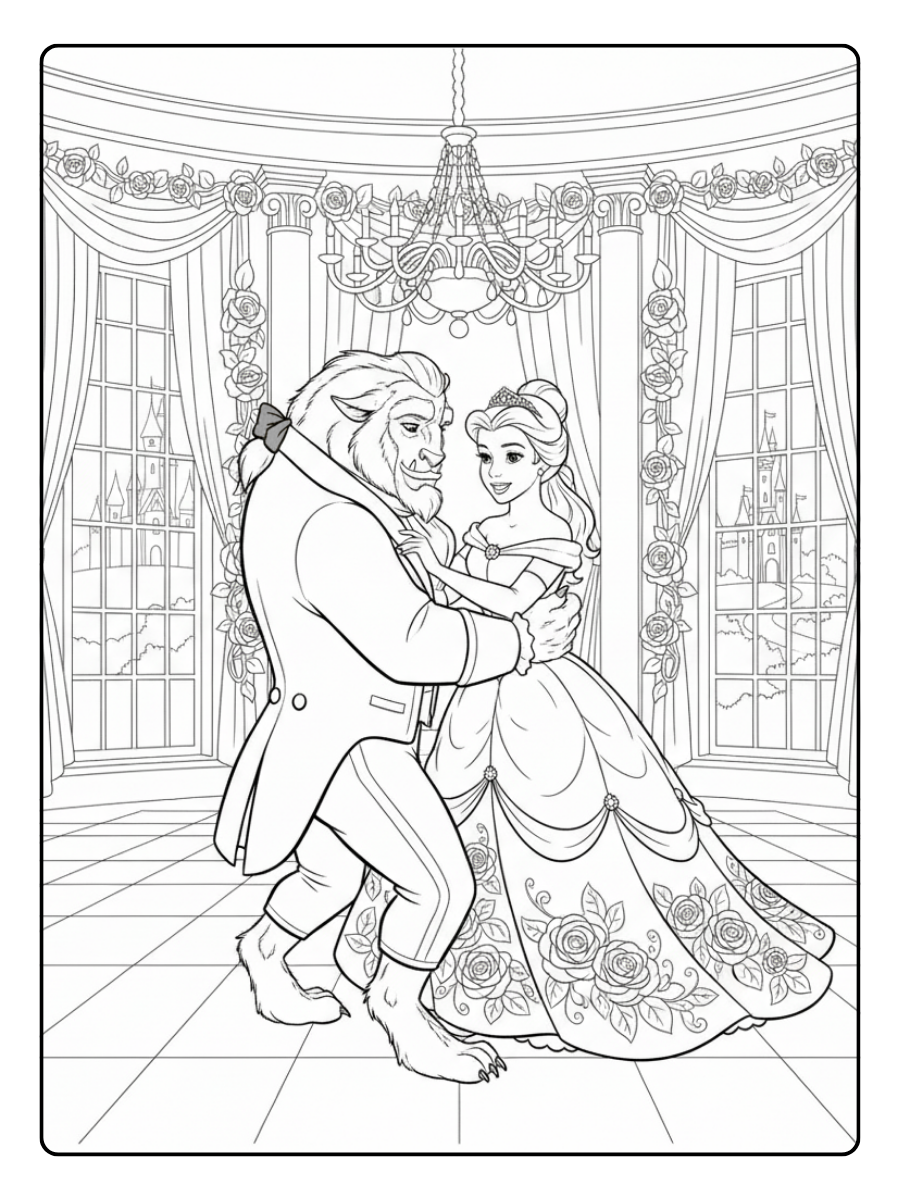 Belle Coloring Pages – Belle Classic Fairy Tale