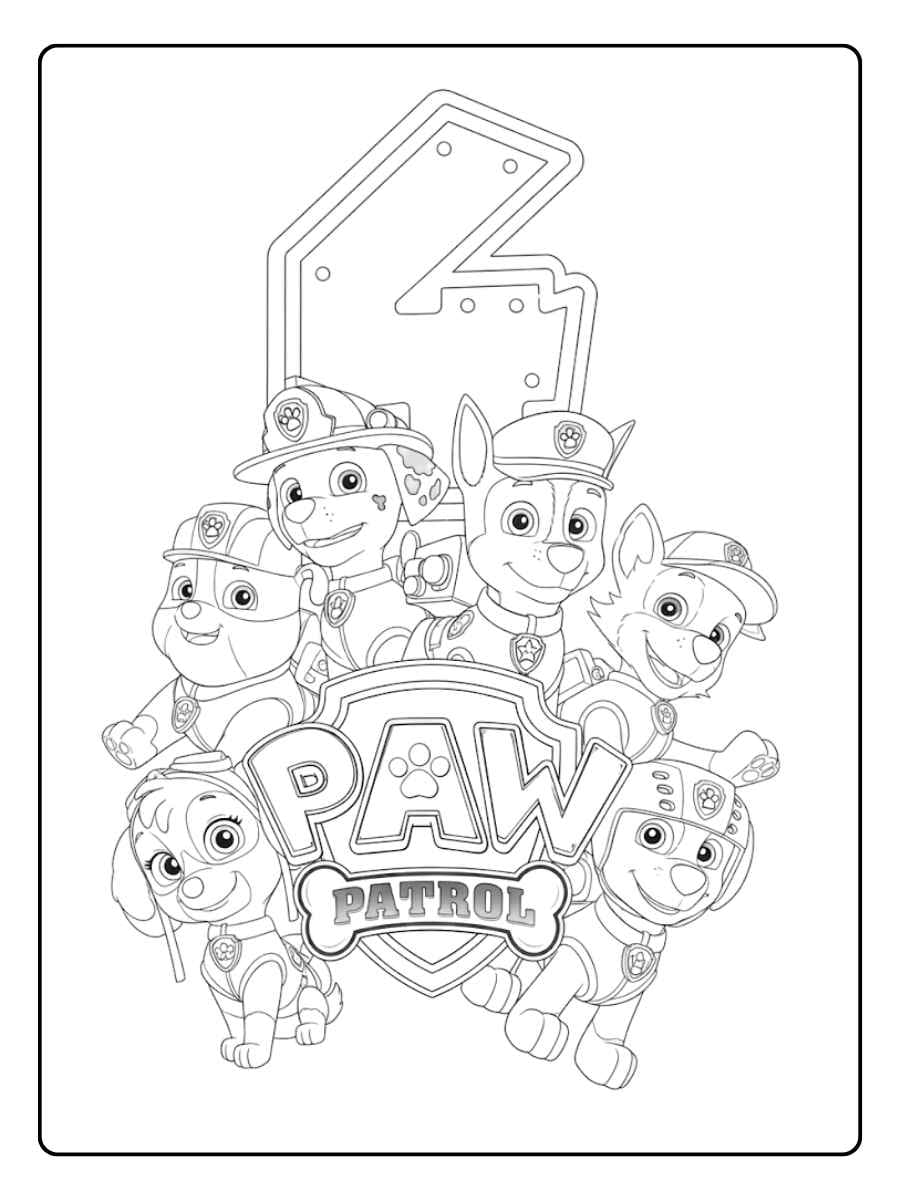 Chase Paw Patrol Coloring Page
