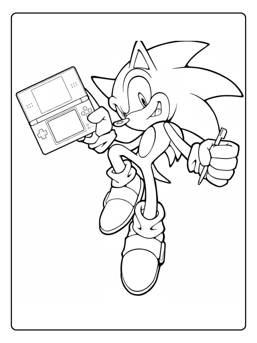 Cute Baby Unicorn Sonic Coloring Pages