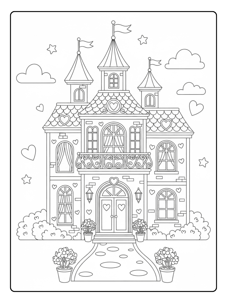 Cute Barbie Coloring Pages – Barbie Dream House