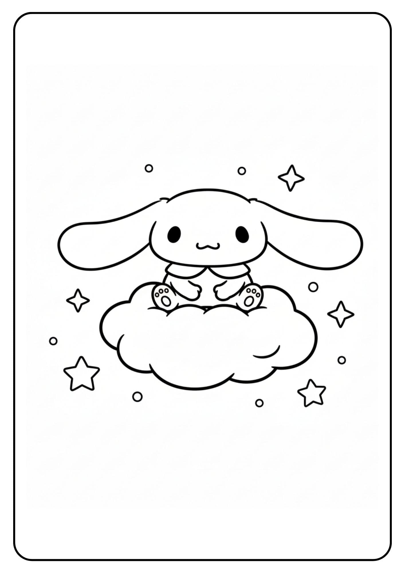 Cute Cinnamoroll Coloring Pages Cloud