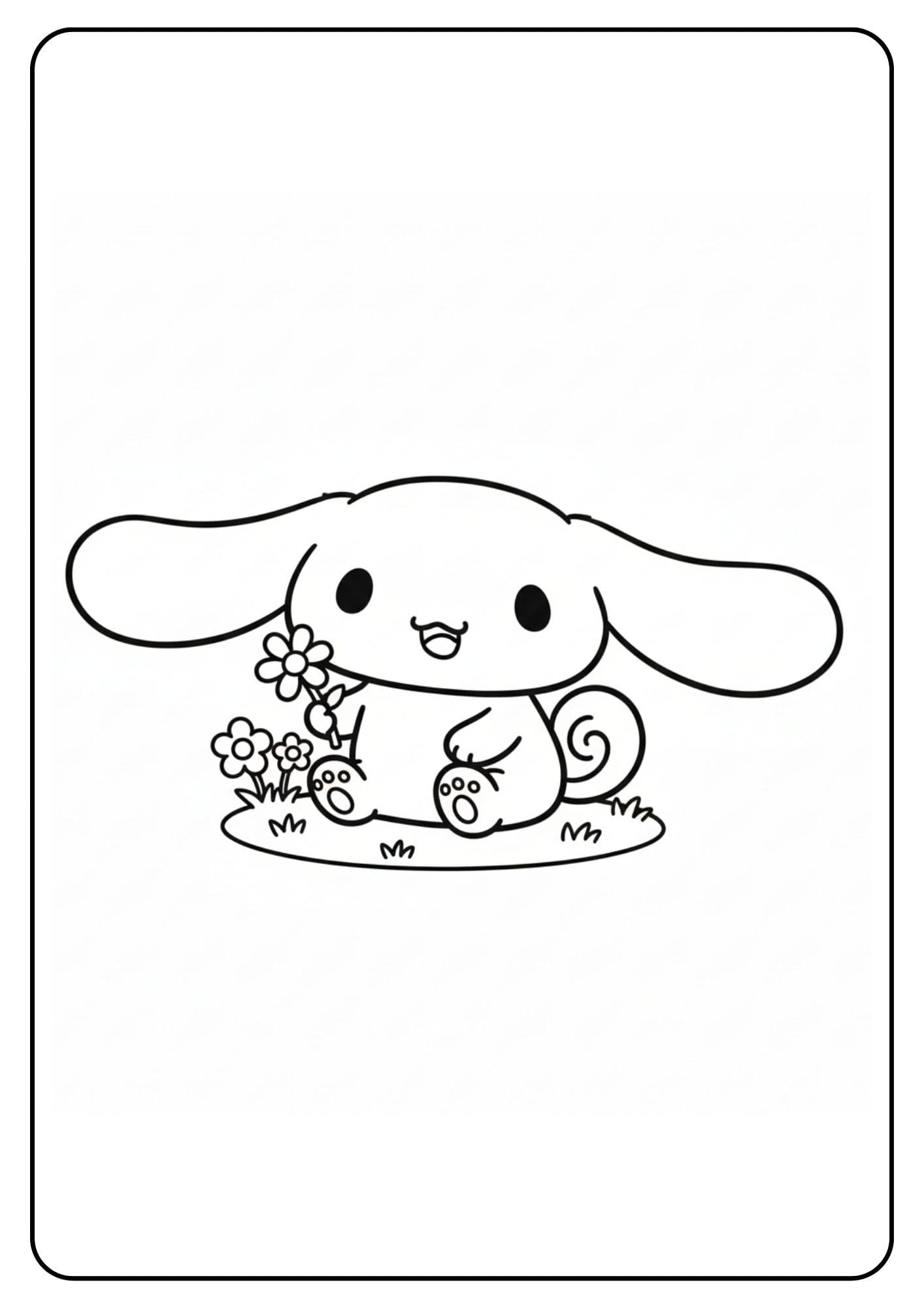 Cute Cinnamoroll Coloring Pages Flower