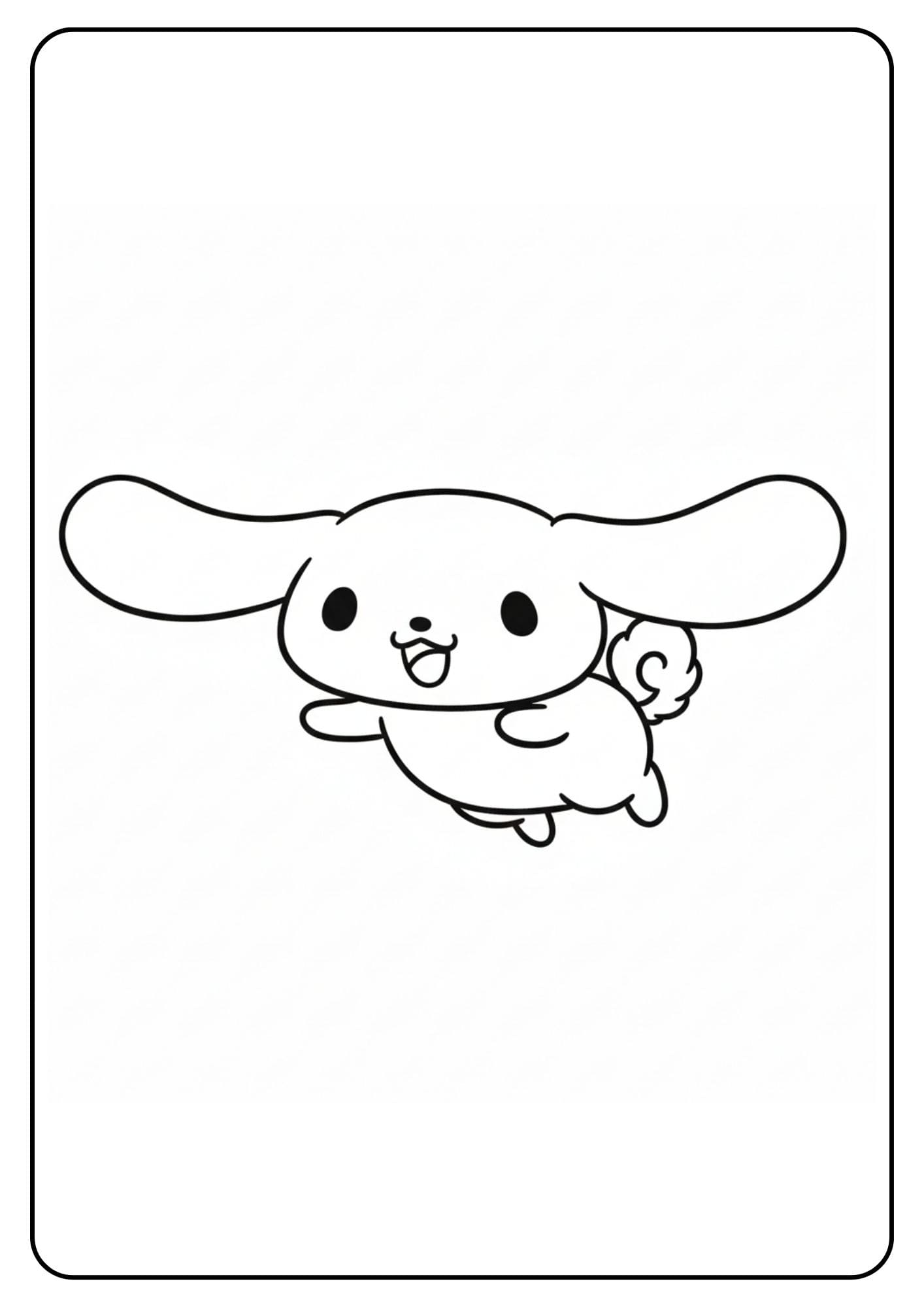 Cute Cinnamoroll Coloring Pages Flying