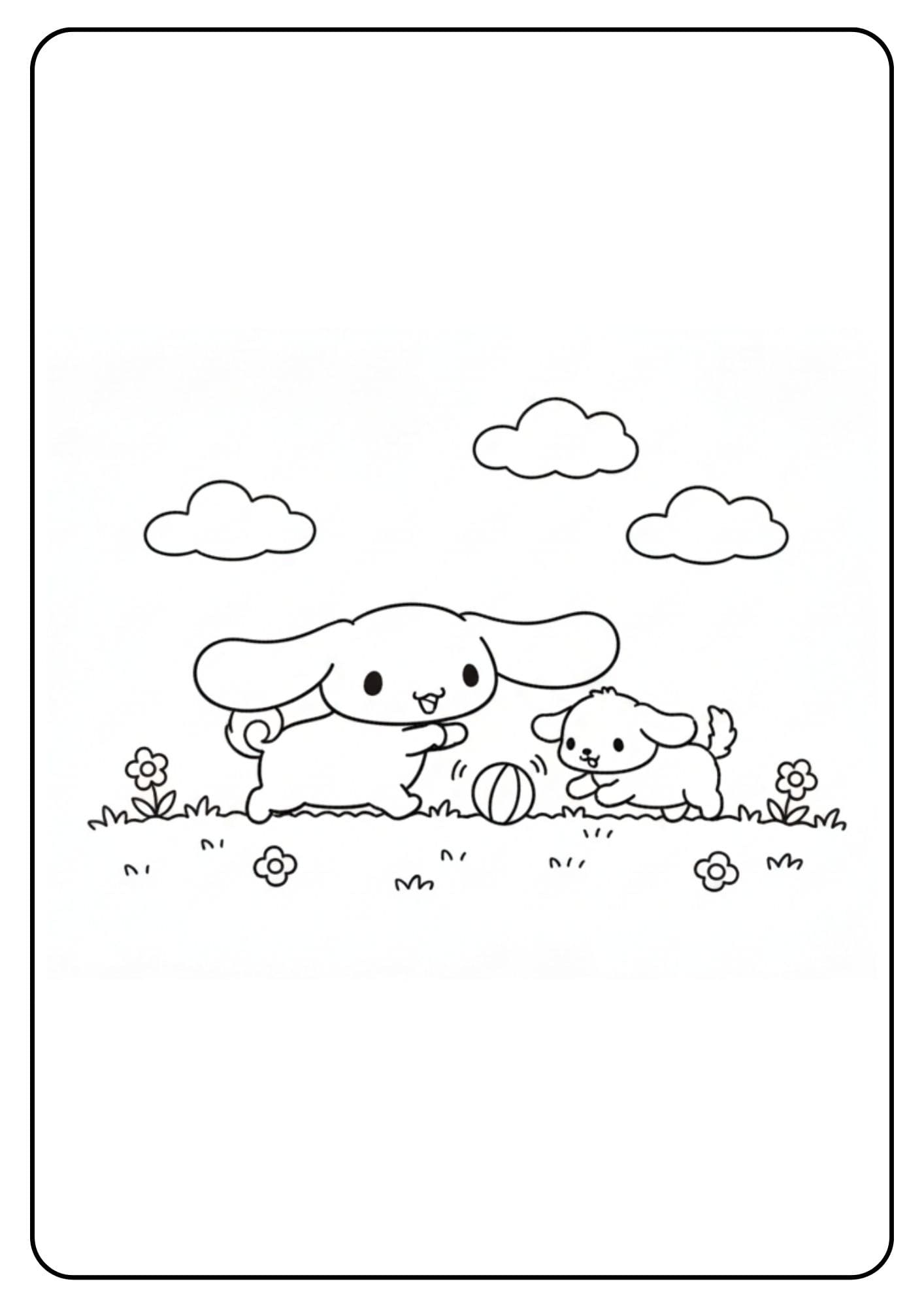 Cute Cinnamoroll Coloring Pages Puppy