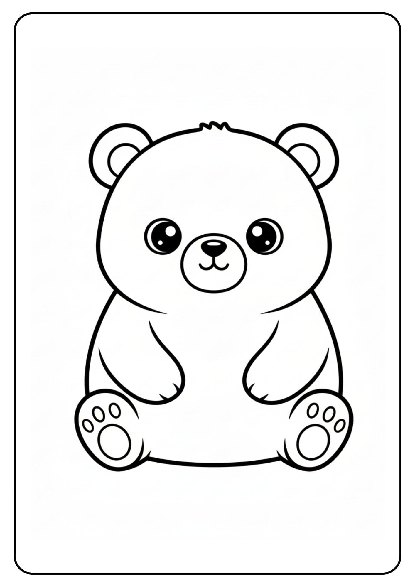 Cute Coloring Pages – Little Bear