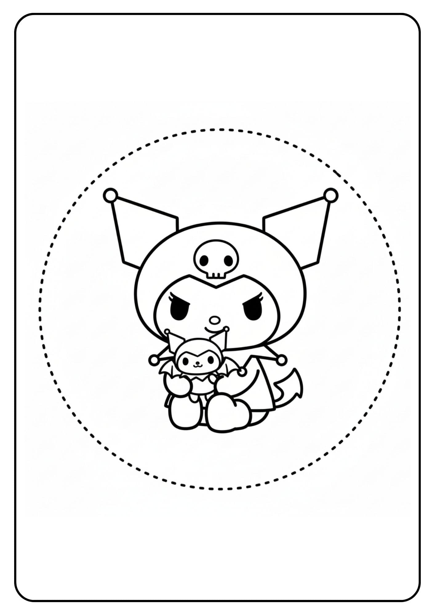 Cute Kuromi Coloring Page Pet