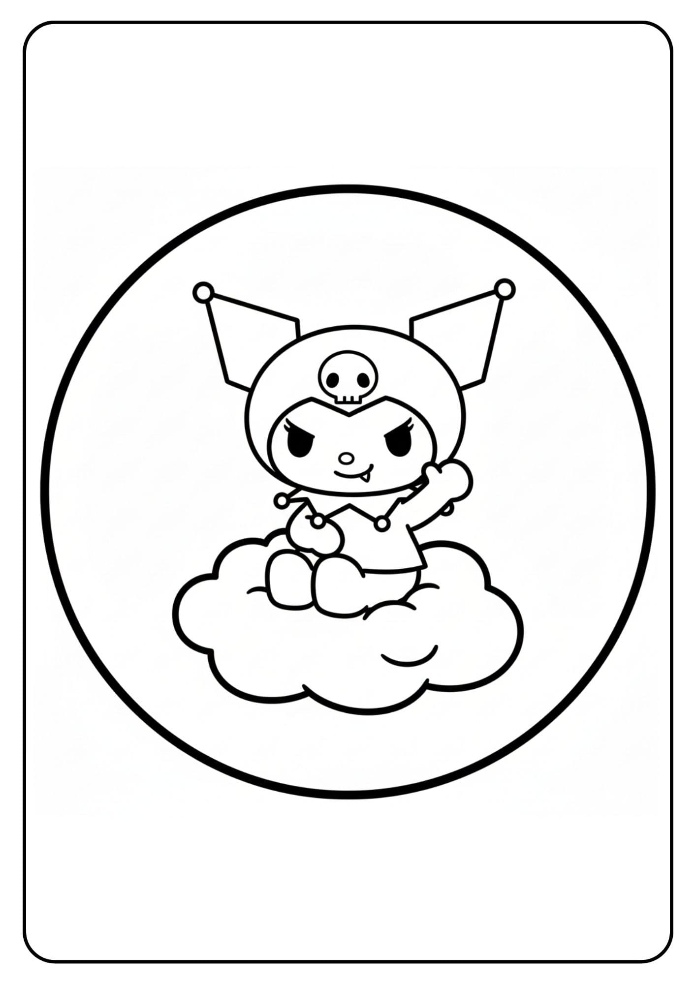 Cute Kuromi Coloring Page