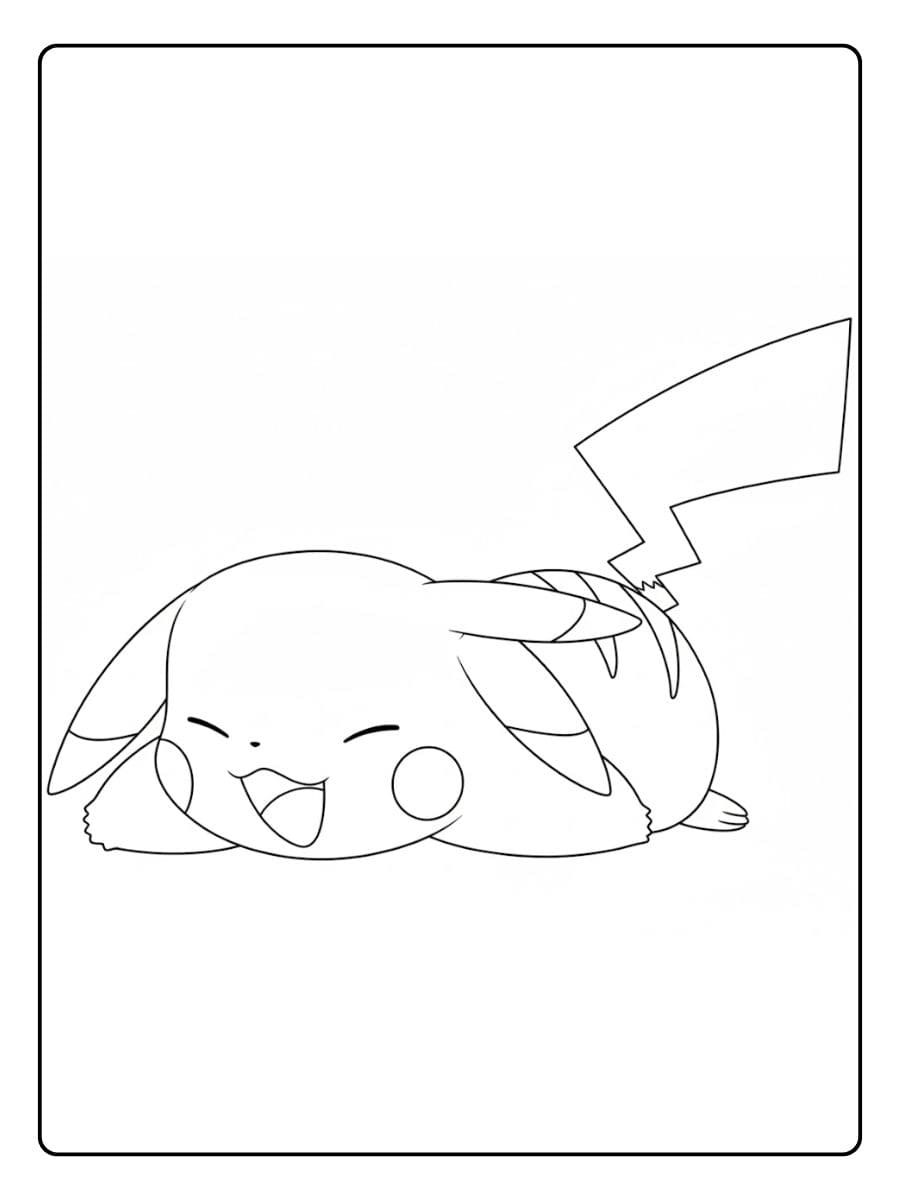 Cute Unicorn Pikachu Coloring Pages