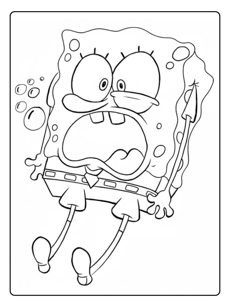 Dynamic Spongebob Coloring Pages Outline