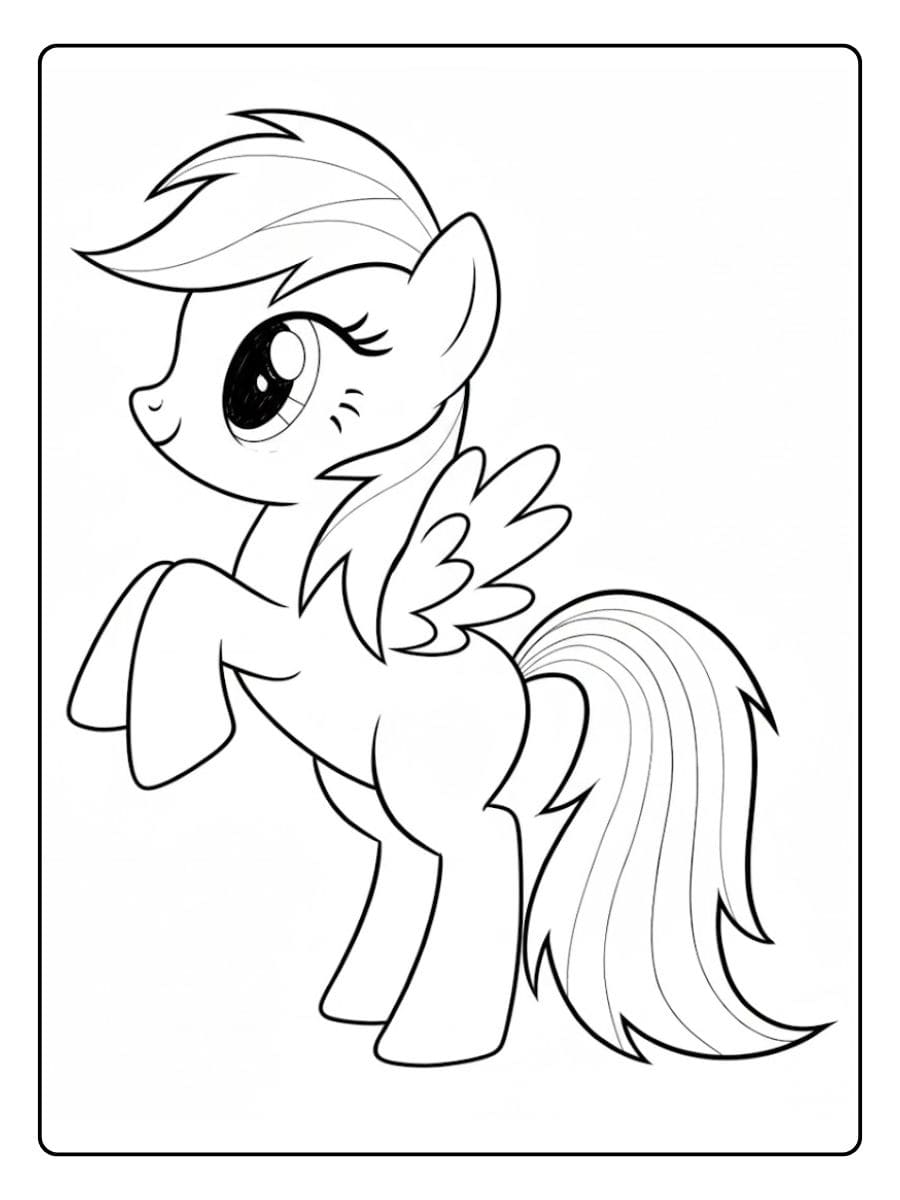 Easy My Little Pony Coloring Pages Character Outline