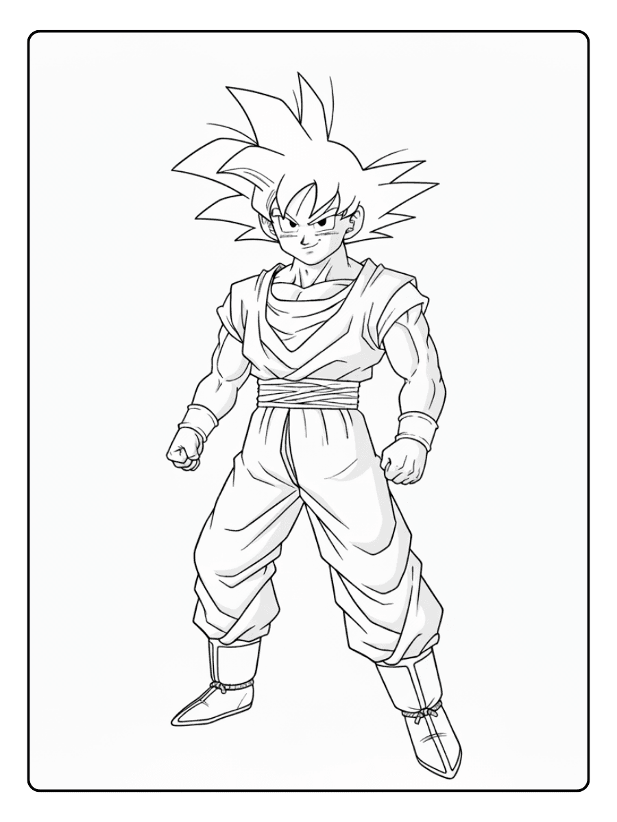 Goku Coloring Pages – Goku Base Form