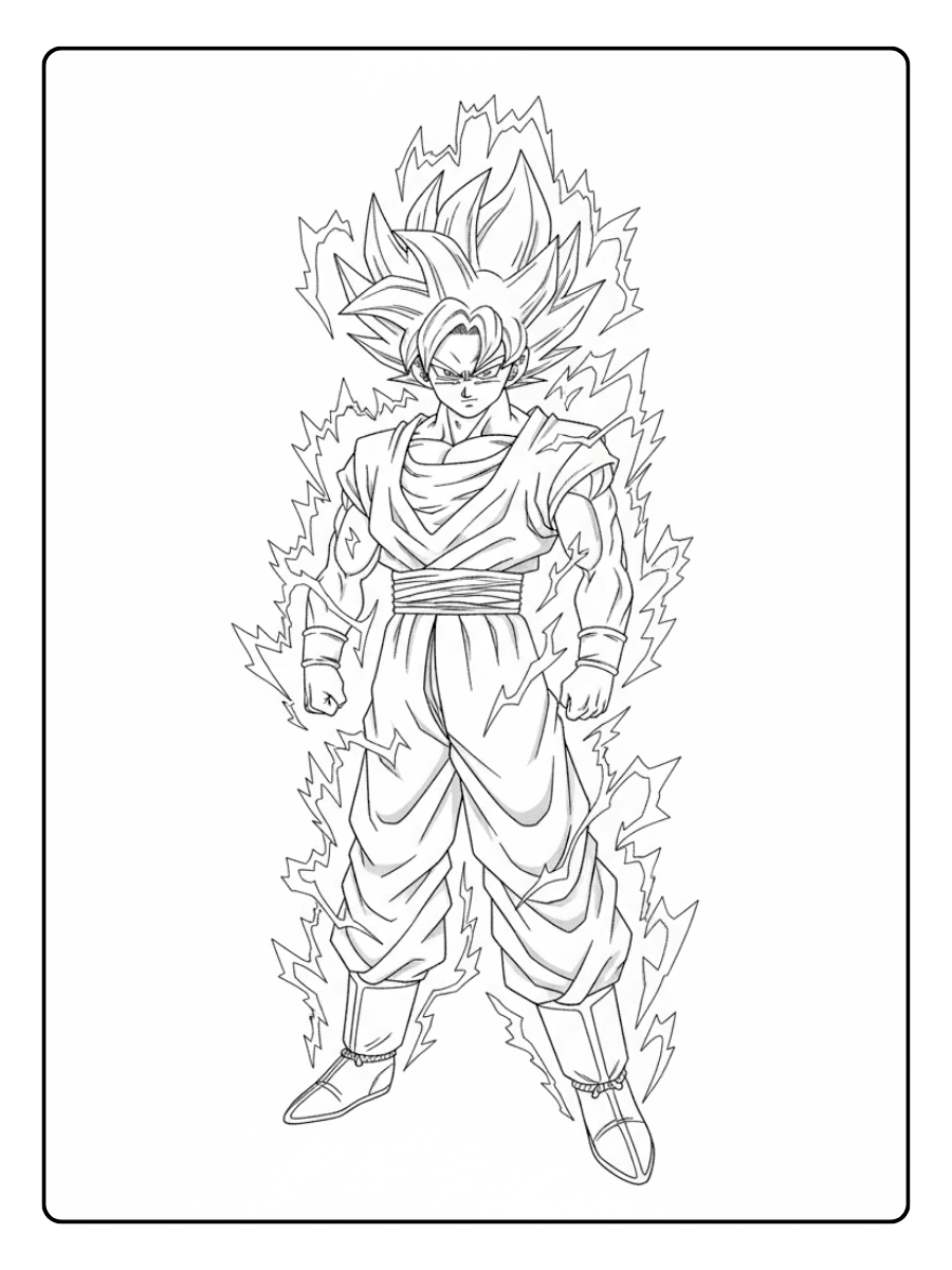 Goku Coloring Pages – Goku Super Saiyan 2