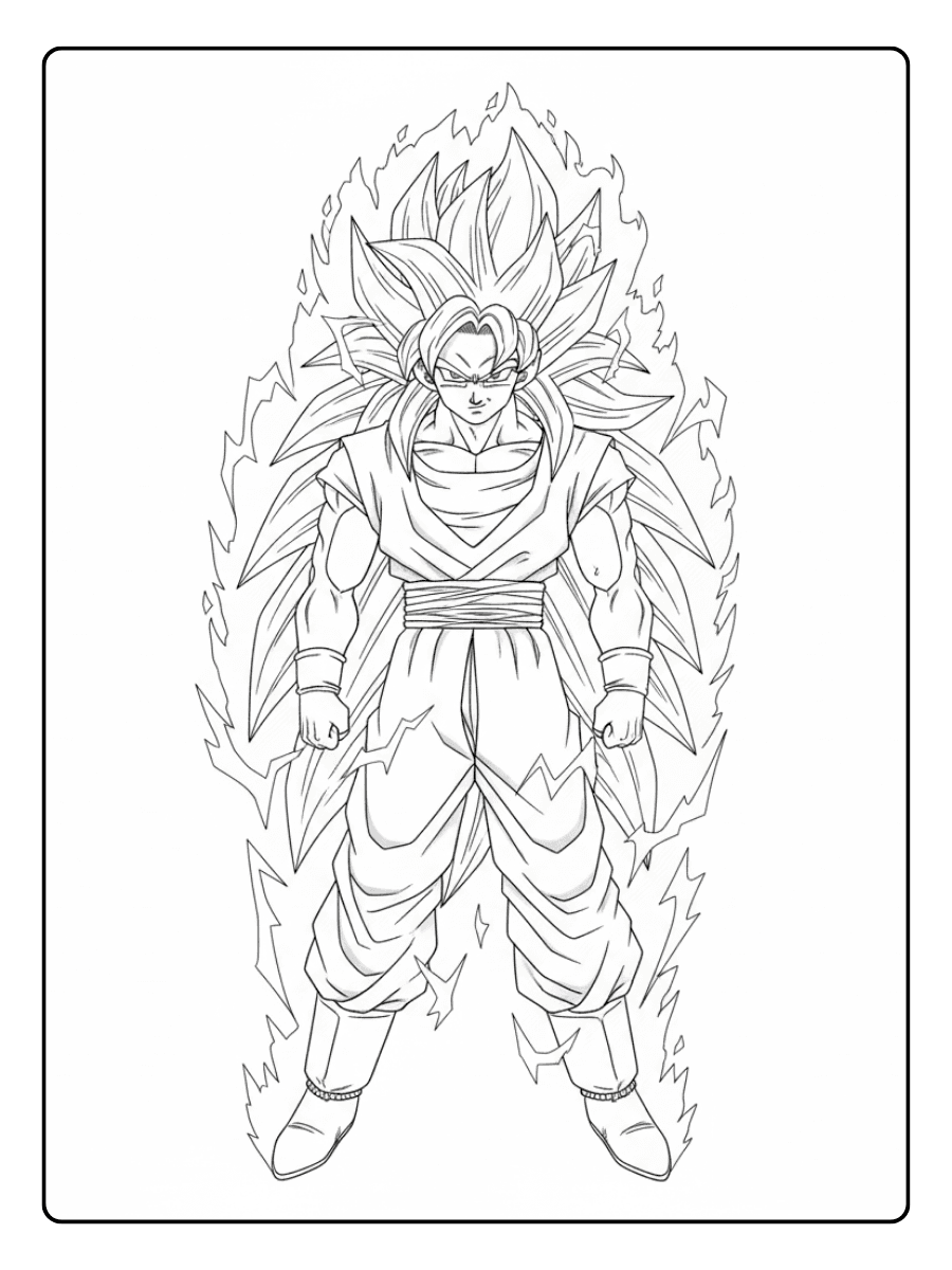 Goku Coloring Pages – Goku Super Saiyan 3