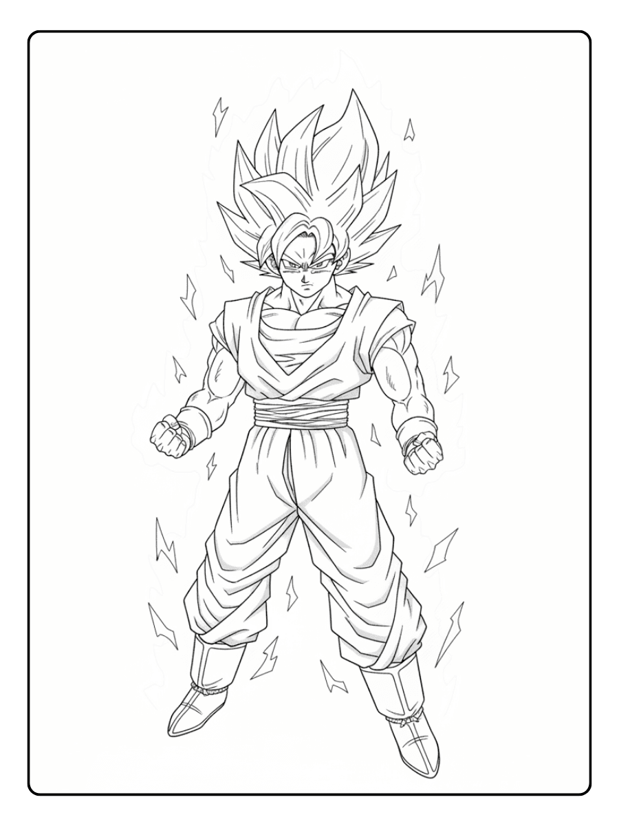 Goku Coloring Pages – Goku Super Saiyan