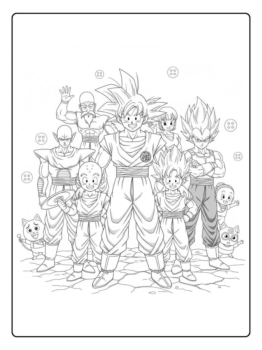 Goku Coloring Pages – Goku with Friends Goku Coloring Pages – Goku with Friends