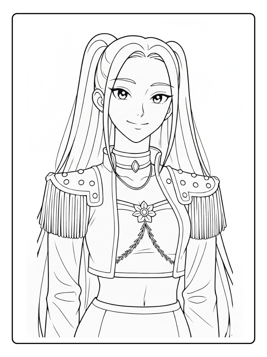KPop Demon Hunters Coloring Pages – Mira