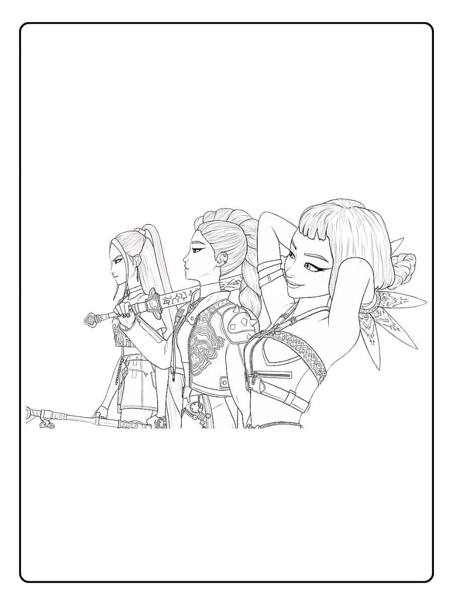 Kpop Demon Hunters Coloring Pages Character Profile