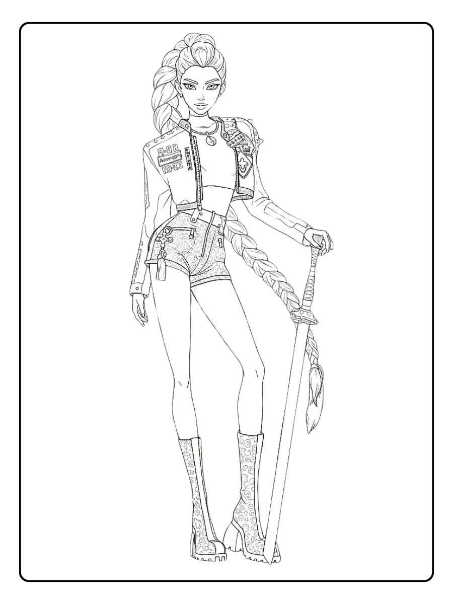 Kpop Demon Hunters Coloring Pages Minion s Cheer Squad