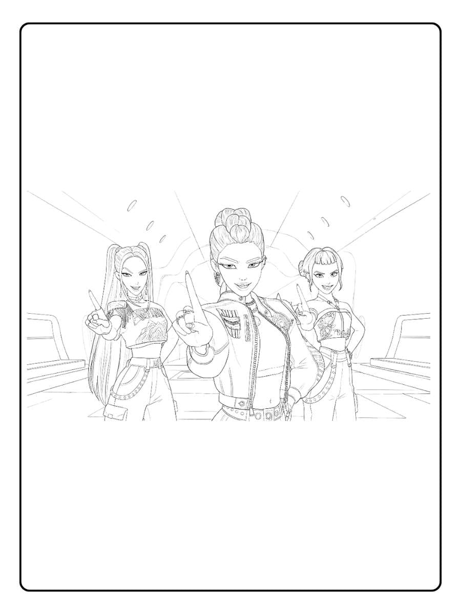 Kpop Demon Hunters Coloring Pages Ready for the Next Stage