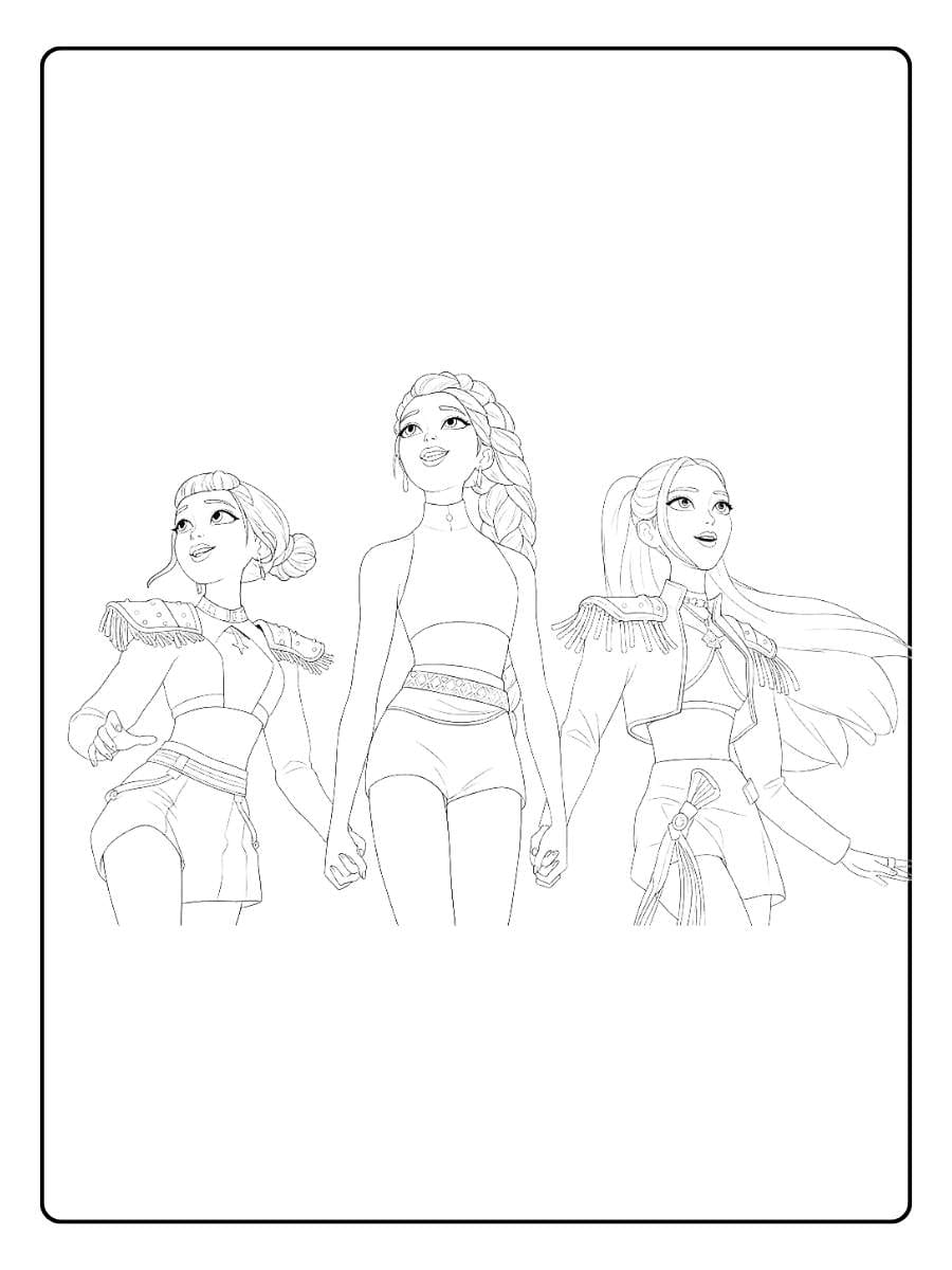 Kpop Demon Hunters Coloring Pages Solo Shot