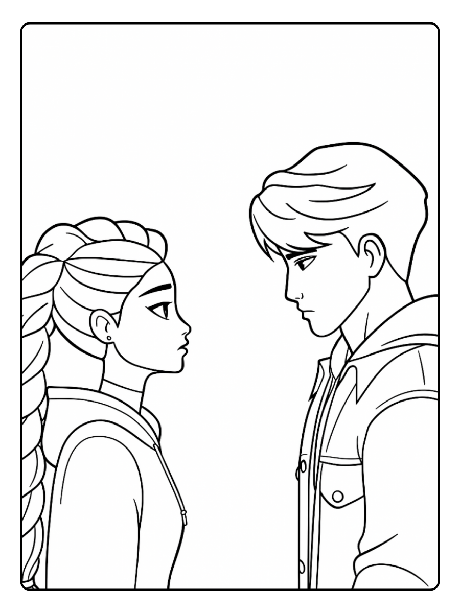 Kpop Demon Hunters Coloring Pages – Jinu and Rumi