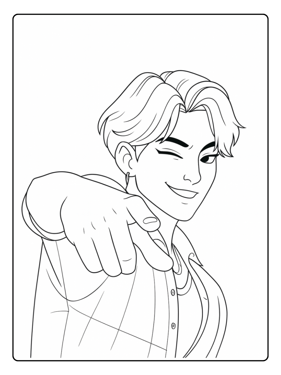 Kpop Demon Hunters Coloring Pages – Jinu