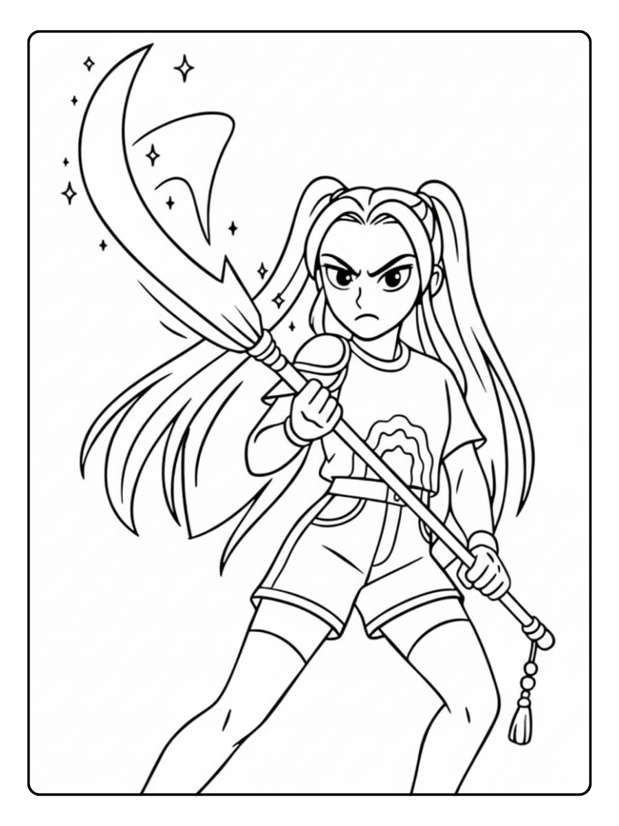 Kpop Demon Hunters Coloring Pages – Kpop Demon Slayer Pose