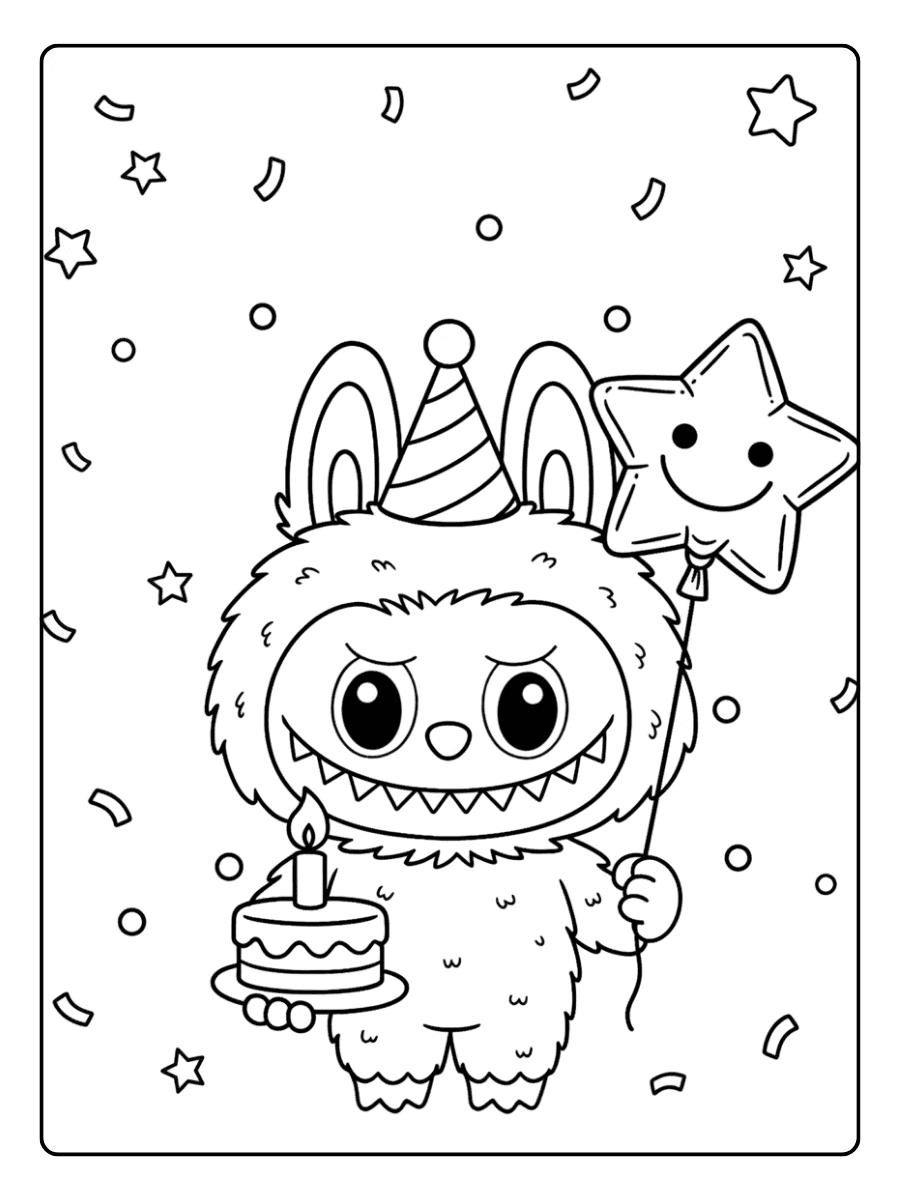 Labubu Coloring Pages – Labubu Birthday Party
