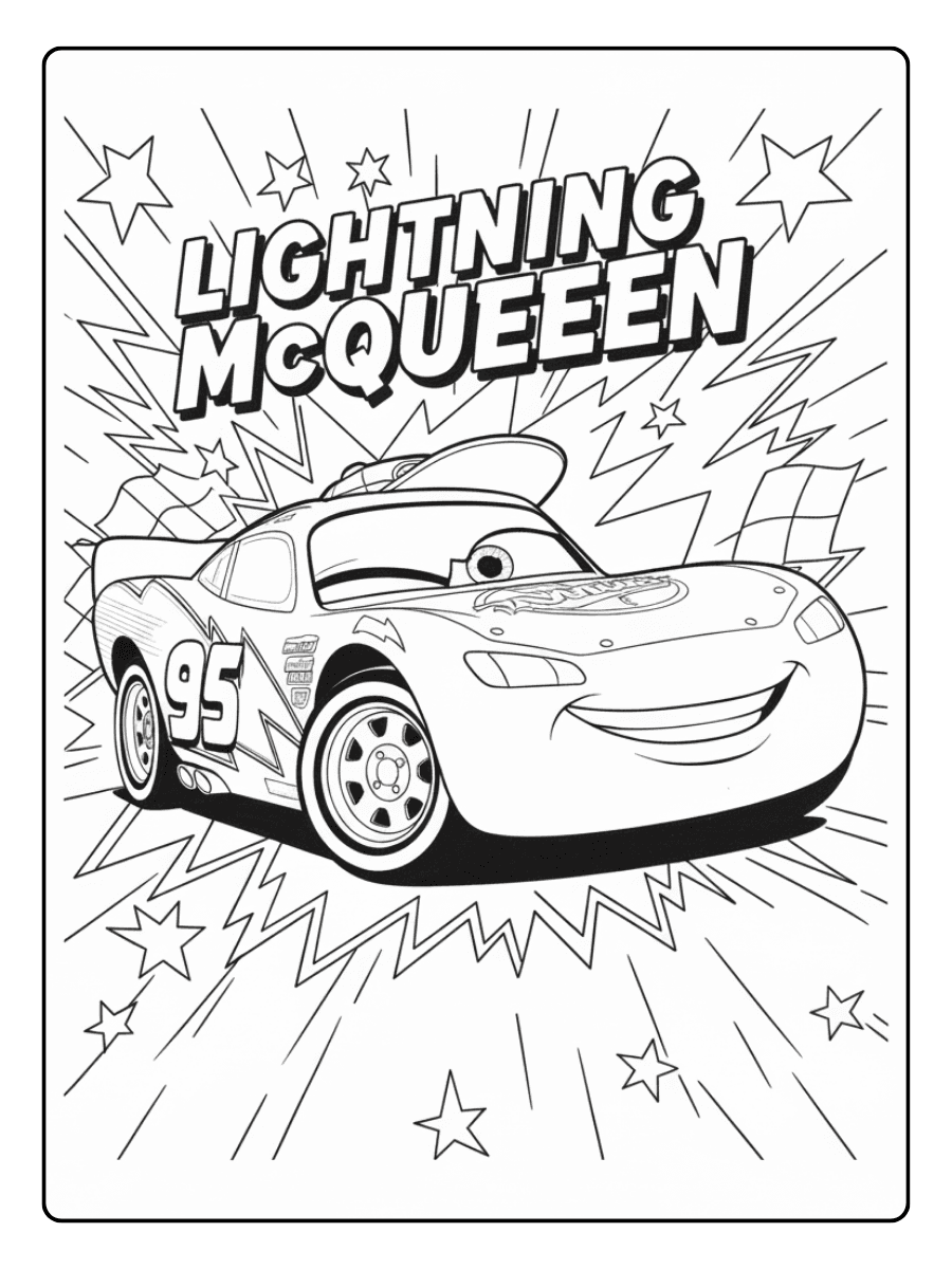 Lightning McQueen Coloring Pages – Lightning McQueen Cool Attitude Lightning McQueen Coloring Pages – Lightning McQueen Cool Attitude