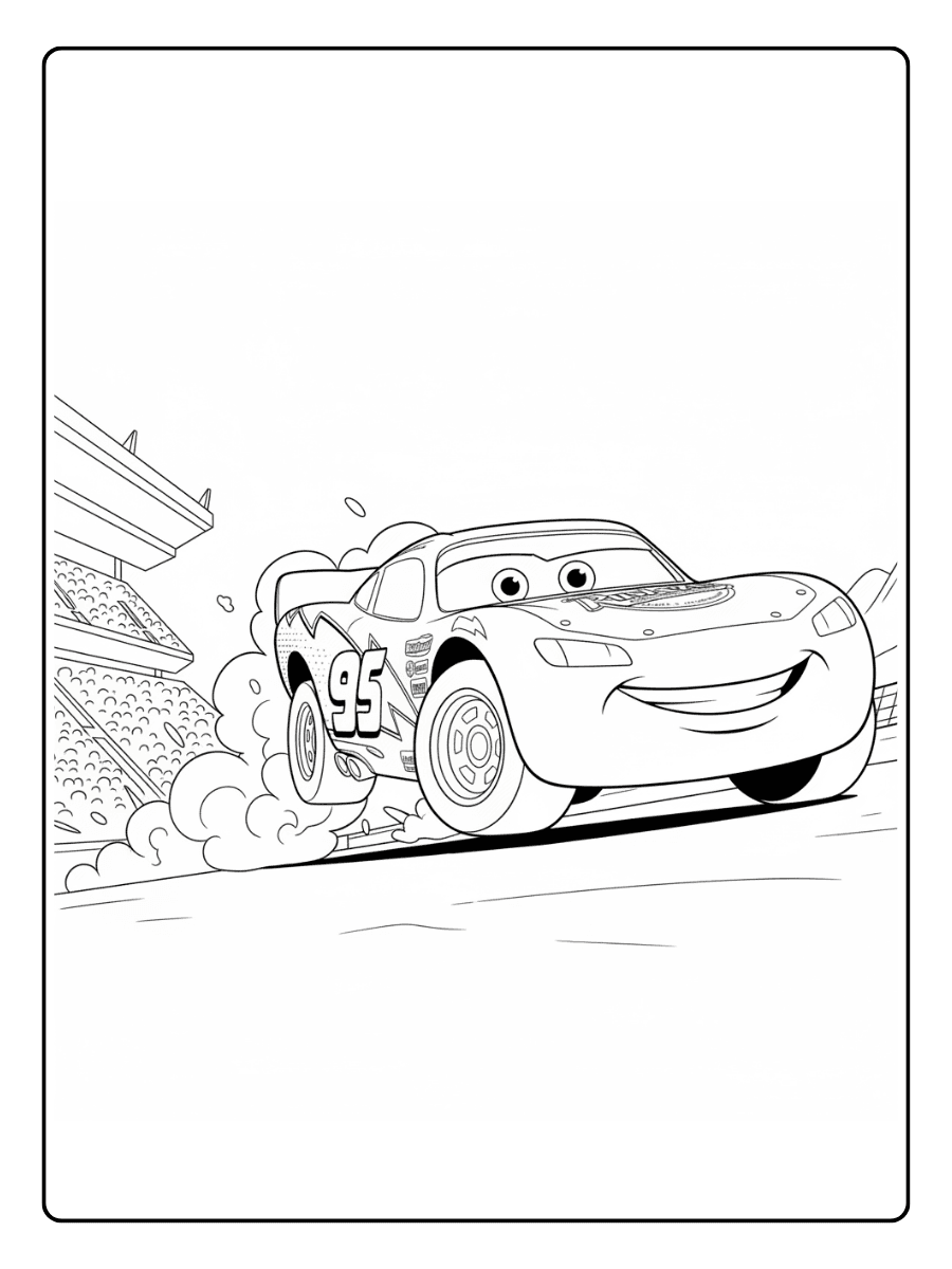 Lightning McQueen Coloring Pages – Lightning McQueen Speed Action