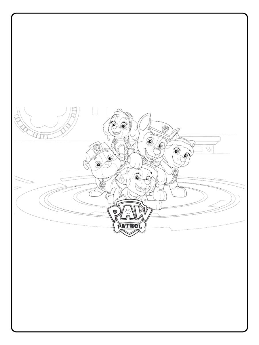 Marshall Paw Patrol Coloring Page