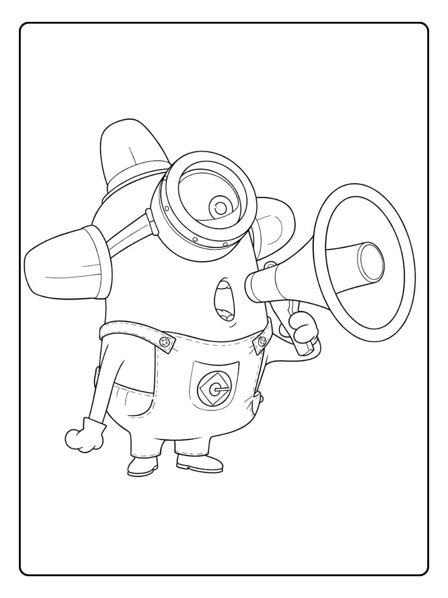 Minion Coloring Pages (PDF to Print) - GenColoring, image size:900x1200