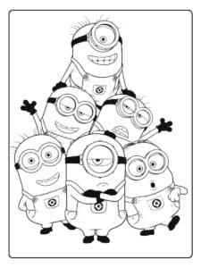Minion Coloring Pages Minion Mayhem Pyramid