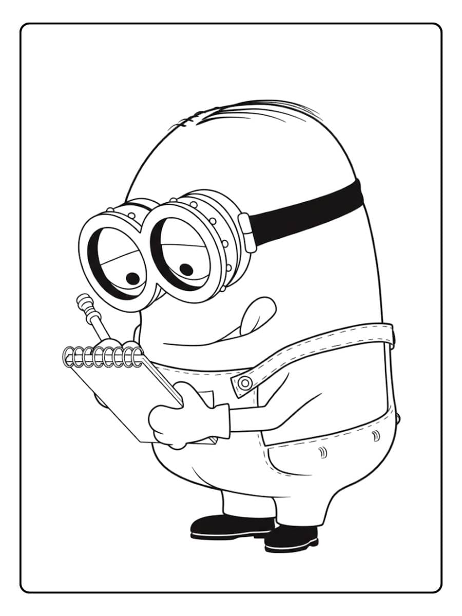 Minion Coloring Pages Minion on a Mission