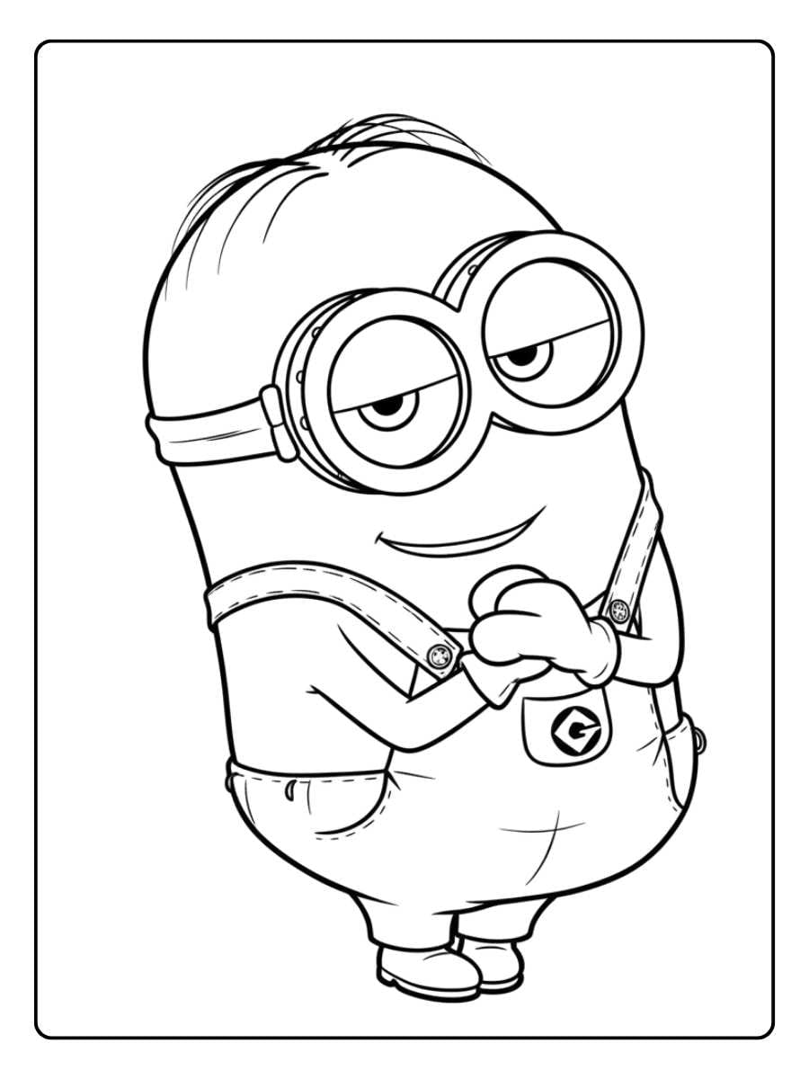 Minion Coloring Pages with Goggles