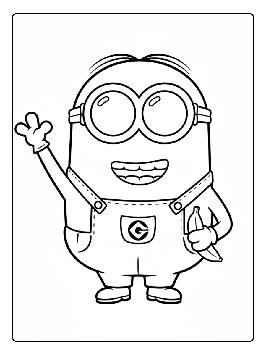 Minion Coloring Pages – Cute Minion