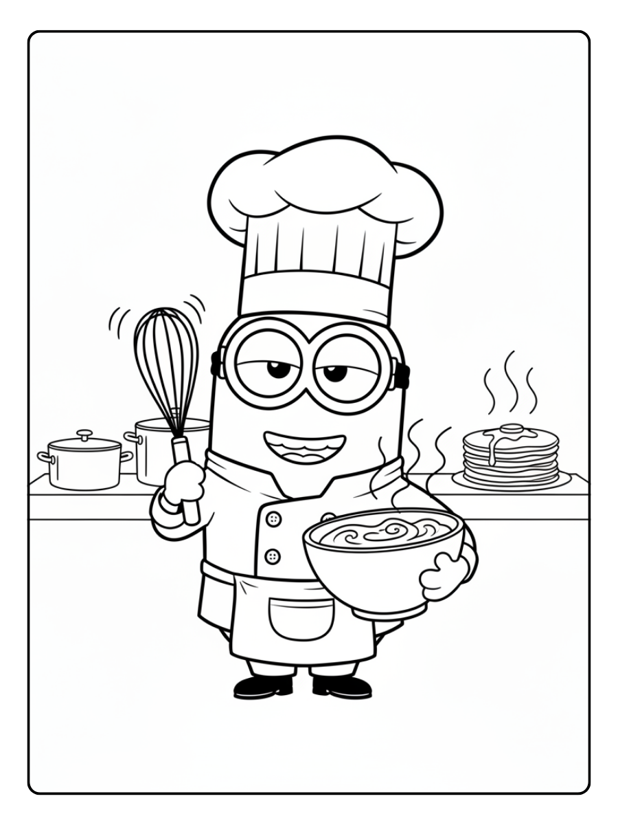 Minion Coloring Pages – Minion Chef