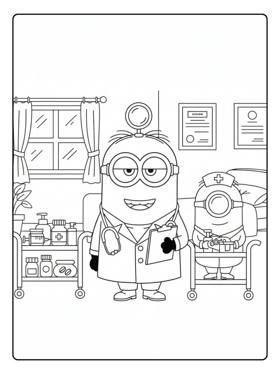 Minion Coloring Pages – Minion Doctor