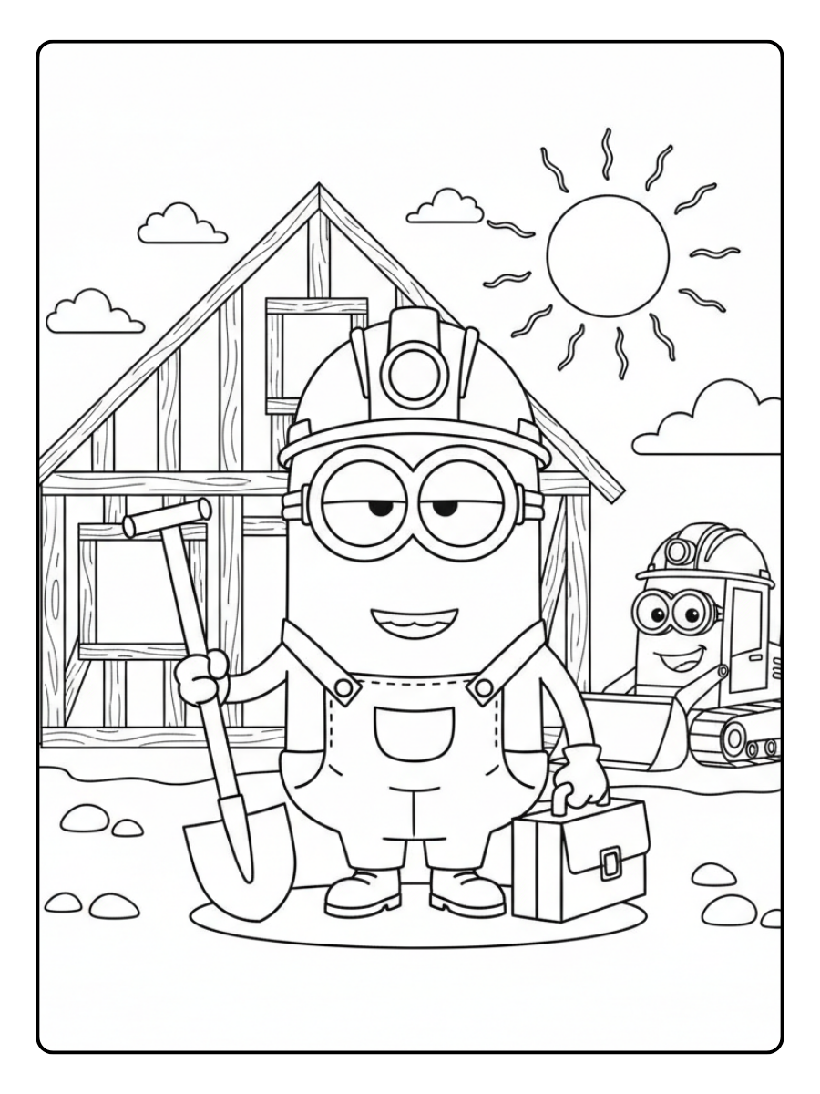 Minion Coloring Pages – Minion Worker