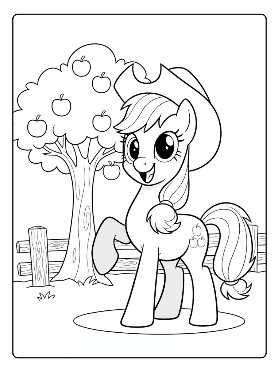 My Little Pony Coloring Pages – Applejack