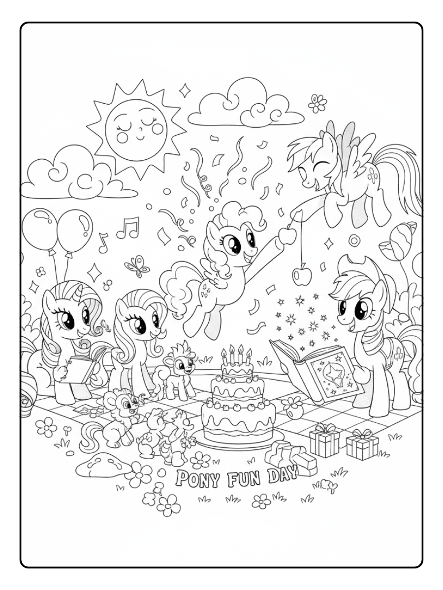 My Little Pony Coloring Pages – Pony Fun Day