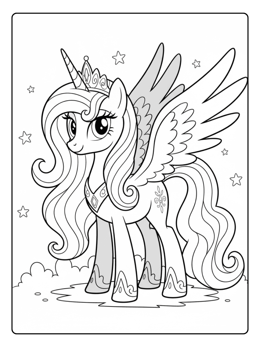 My Little Pony Coloring Pages – Princess Celestia