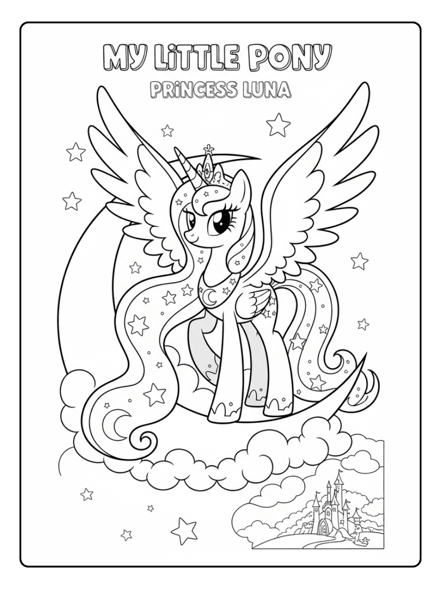 My Little Pony Coloring Pages – Princess Luna