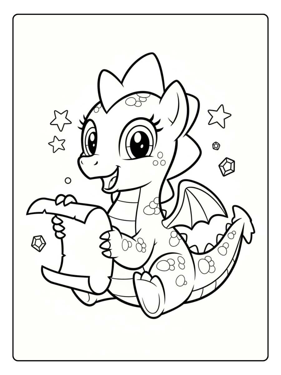 My Little Pony Coloring Pages – Spike the Dragon