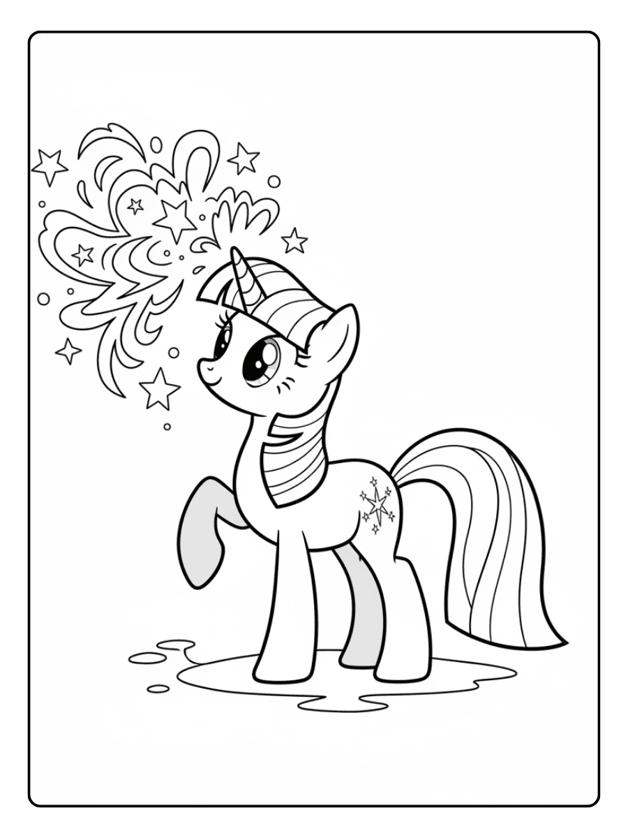 My Little Pony Coloring Pages – Twilight Sparkle Magic