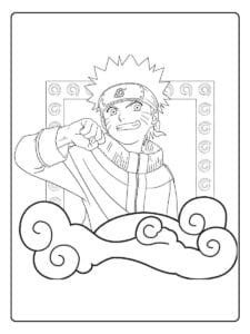 Naruto Coloring Pages Naruto s Fierce Determination