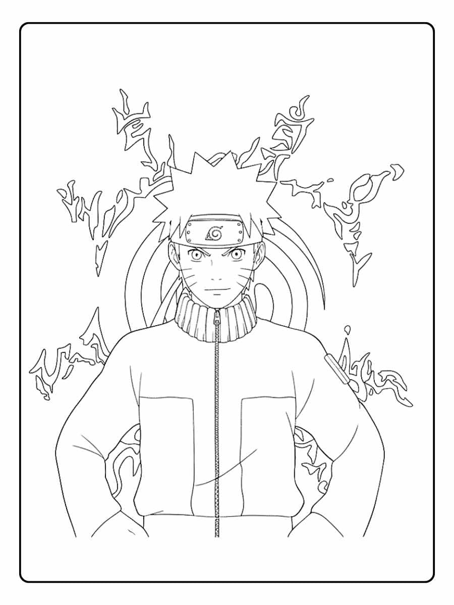 Naruto Coloring Pages Sasuke Uchiha s Focus