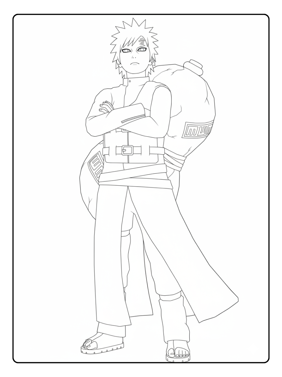 Naruto Coloring Pages – Gaara